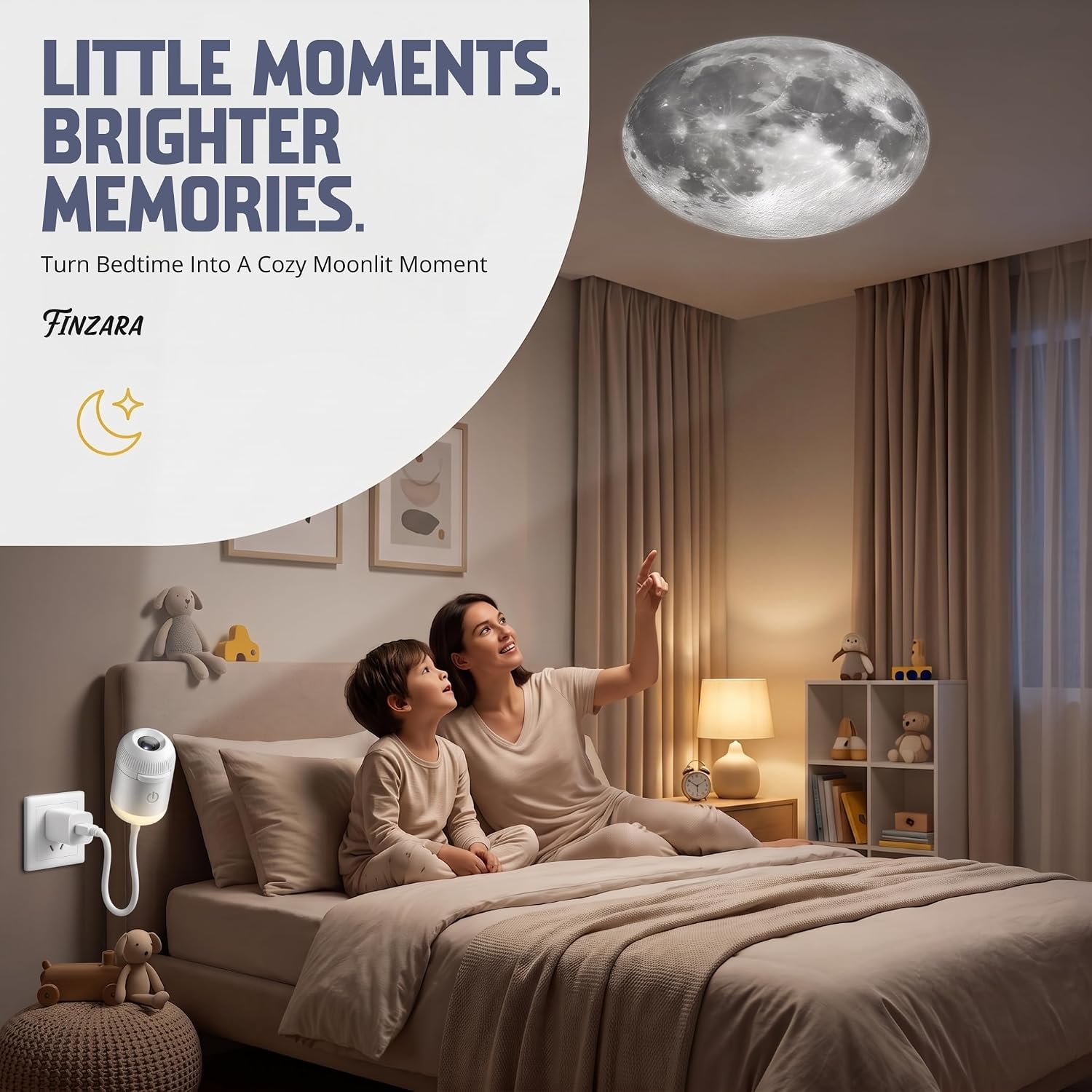 Galaxy Star Projector Night Light – 360° Rotating USB Starry Sky Lamp (6 Films) - Image 2