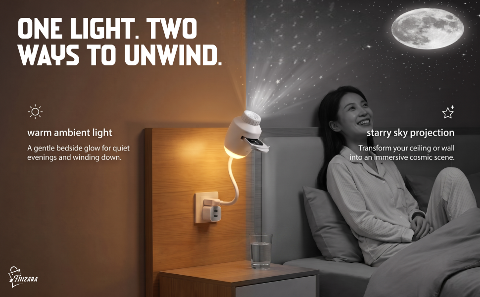 Galaxy Star Projector Night Light – 360° Rotating USB Starry Sky Lamp (6 Films) - Image 5