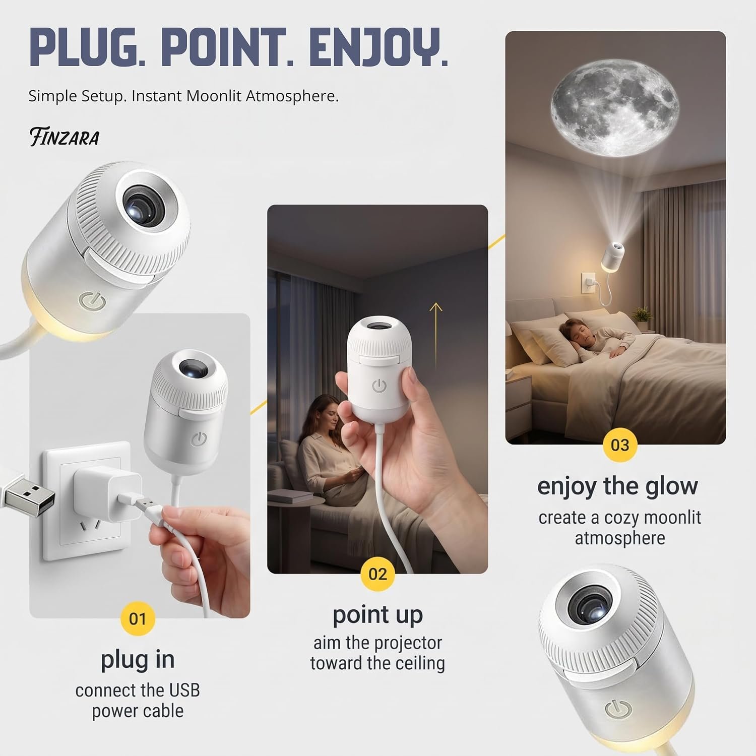 Galaxy Star Projector Night Light – 360° Rotating USB Starry Sky Lamp (6 Films) - Image 6