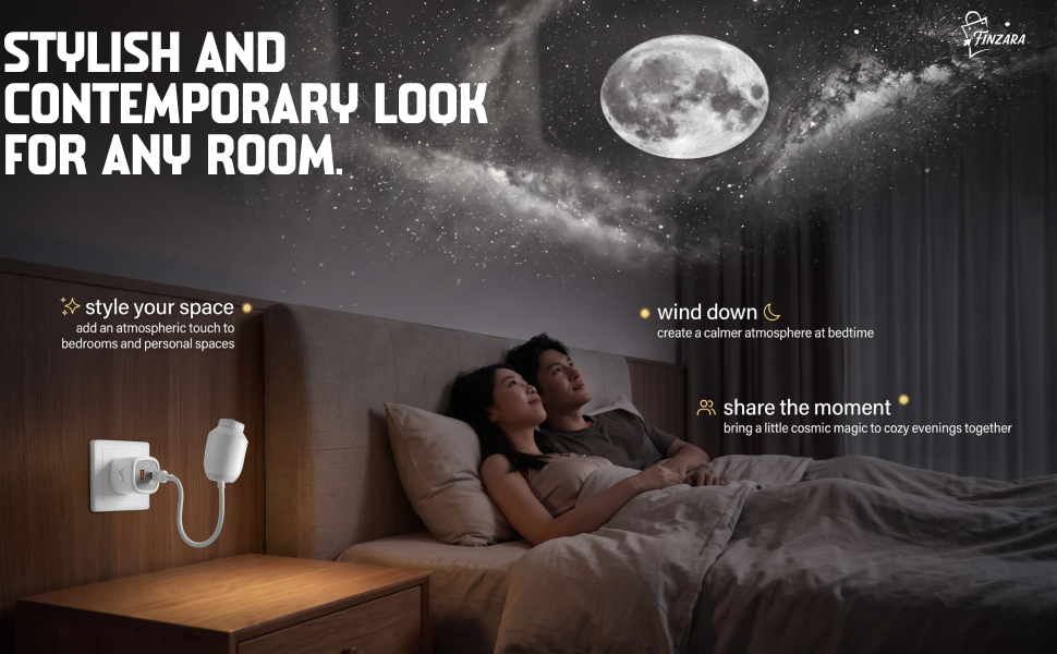 Galaxy Star Projector Night Light – 360° Rotating USB Starry Sky Lamp (6 Films) - Image 7