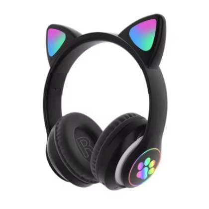 Bluetooth Wireless Headphones Cat Ear Glow Light Stereo Bass Helmets Children Gamer Girl Gifts PC Phone Gaming Headset - Image 2
