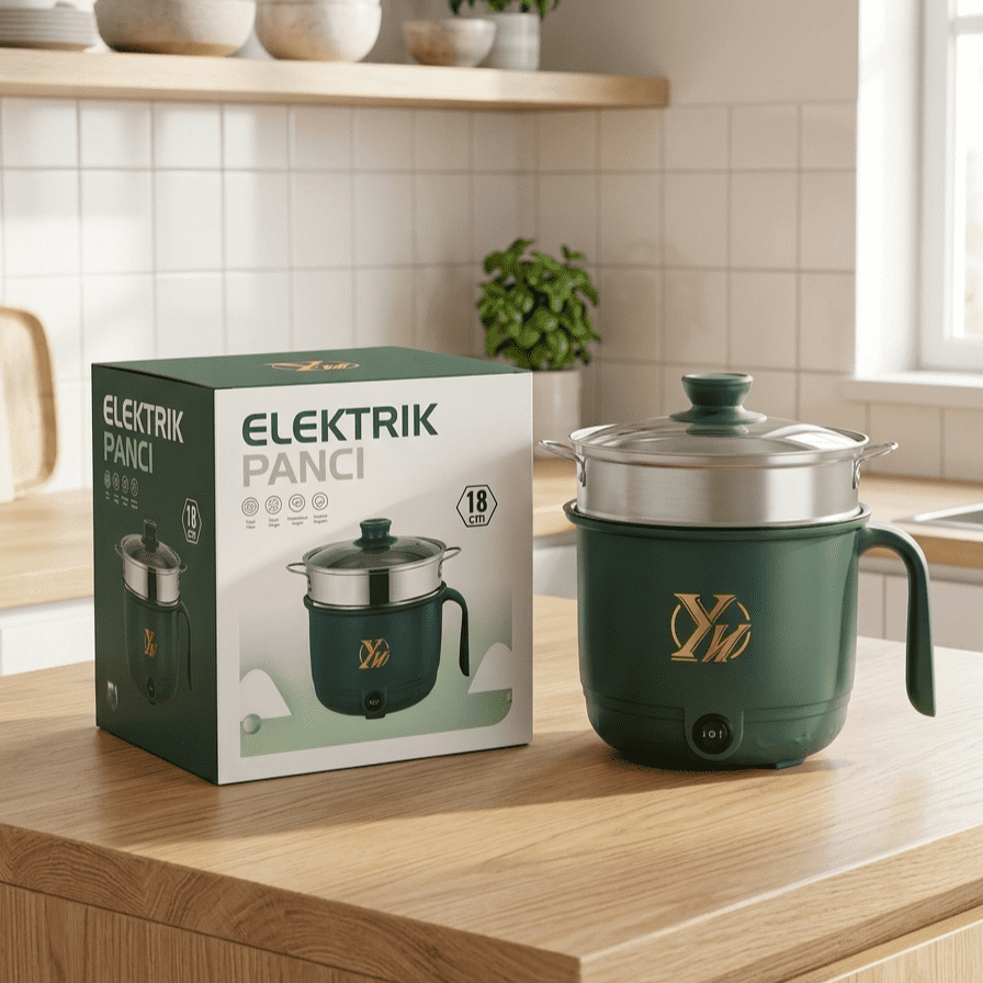 1.8L Multi-Purpose Electric Cooking Pot | Mini Electric Cooker with Steamer | Portable Hot Pot - Image 2